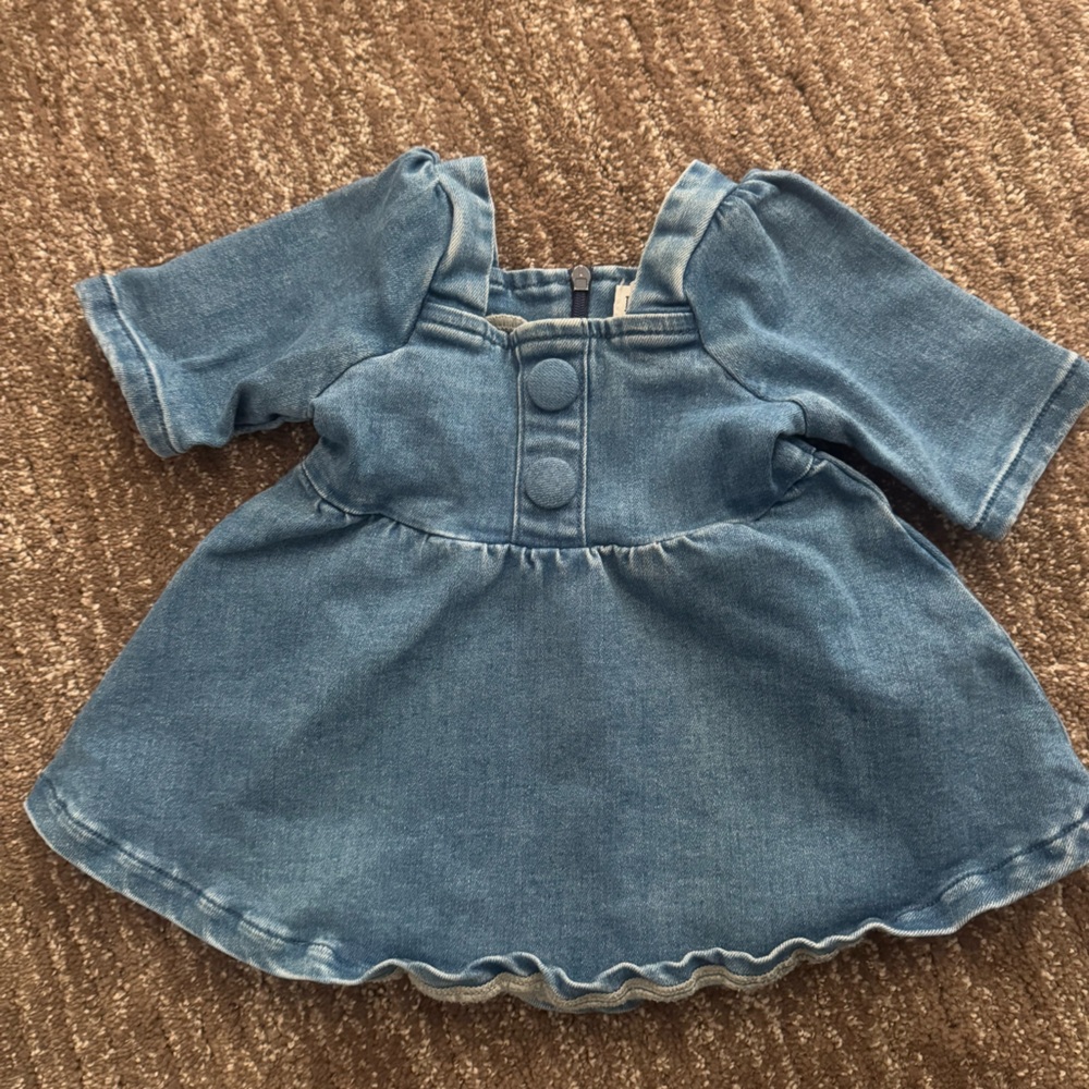 Ivy City Co Denim Blue 3-6M Baby Dress